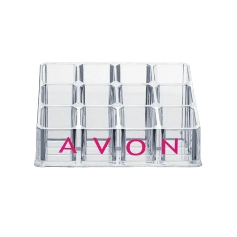 Avon Makeup Lipstick Clear 12-Slot Display Organizer & Caddy